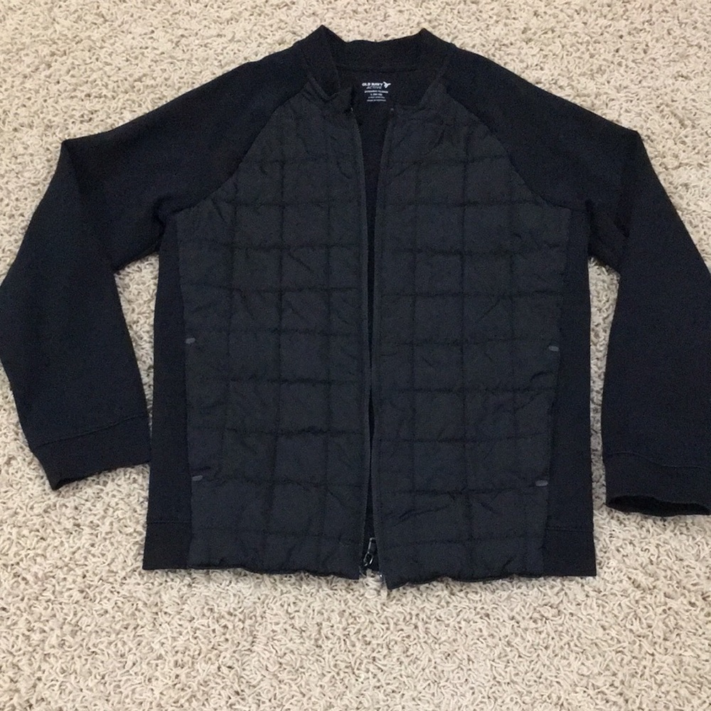Boy’s Black Quilted Front Jacket